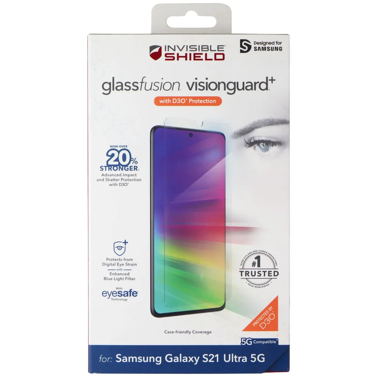 Screen Armor Ultra Elite ZAGG InvisibleShield (GlassFusion VisionGuard ) for Samsung S21 Ultra 5G