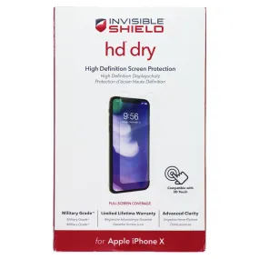 ZAGG InvisibleShield HD DRY Series Screen Protector for iPhone X Screen Saver Film