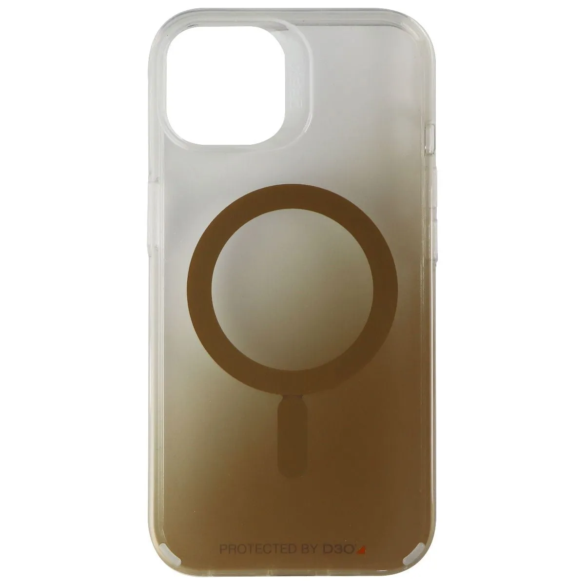 ZAGG Milan Snap Series Case for MagSafe for Apple iPhone 13 - Gold/Clear Matte Build Wireless Charging Compatible