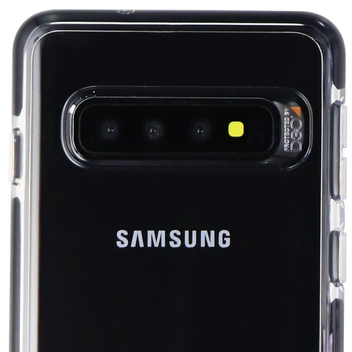 ZAGG Piccadilly Series Hybrid Case for Samsung Galaxy S10 - Clear/Black High gloss Protective Build Texture