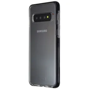 Drop Shield Modern feature ZAGG Piccadilly Series Hybrid Case for Samsung Galaxy S10 - Clear/Black