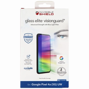 ZAGG (Glass Elite VisionGuard ) Screen Protector for Google Pixel 4a (5G) UW fingerprint resistant
