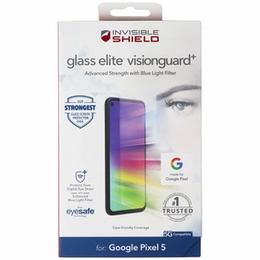 privacy safe coating Teen Friendly ZAGG (Glass Elite VisionGuard ) Screen Protector for Google Pixel 5 - Clear