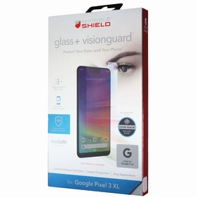 Blue light filter laptop screen saver ZAGG Invisible Shield Glass  VisionGuard for Google Pixel 3 XL - Clear
