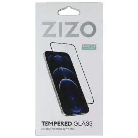 Screen Maintenance Layer HD Clarity Shield Zizo Tempered Glass for Apple iPhone 12 Pro Max - Black