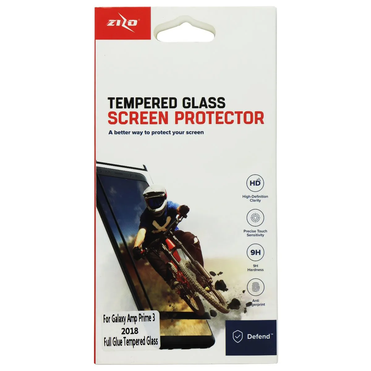 Touchscreen Protector Screen Guard Pro Zizo Tempered Glass Screen Protector for Samsung Galaxy Amp Prime 3 - Clear